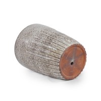 Ensemble de pots à fleurs en céramique de style américain, texture côtelée, beige, écologique, durable, finition émaillée, pour la maison, l'intérieur, l'extérieur, le jardin