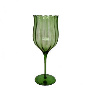 <span class=keywords><strong>Calici</strong></span> in <span class=keywords><strong>Vetro</strong></span> Vintage Verde Ondulato Solhui, Bicchieri da Vino con Stelo Lungo e Sottile, <span class=keywords><strong>Calici</strong></span> da Champagne - Product Image 6