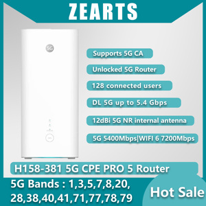 Routeur 5G CPE Pro 5 H158-381 WiFi6 AX7200 avec antenne à gain élevé, double bande, prise en charge SIM, modem sans fil 5G - Product Image 1