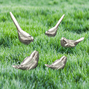 Sculptures d'oiseaux abstraites en acier inoxydable, art de la sculpture européenne et américaine, 68x32x38mm, pour la décoration du salon - Product Image 3