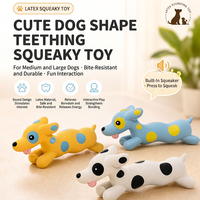 Jouet à mâcher en latex pour chien tacheté, jouet interactif résistant aux morsures et qui couine pour chiens de petite, moyenne et grande taille