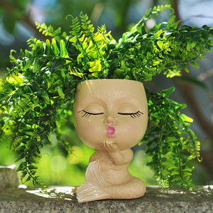 Jardinière succulente populaire avec arrangement en résine de conception d'<span class=keywords><strong>arbre</strong></span> de verdure mignon pour la décoration intérieure pour la maison ou le bureau - Product Image 2