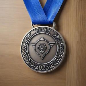 Hochwertige China Factory Custom Logo <span class=keywords><strong>3D</strong></span> Sport Souvenir Medaillen Meisterschaft medaille mit UV-Druck-und Beschichtung stech nik - Product Image 2
