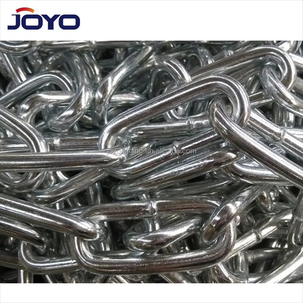Çin üretici Din5685 kaynaklı galvanizli çelik uzun bağlantı zinciri...