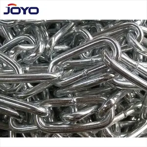 China fabricante Din5685 corrente de elo longo de aço galvanizado soldado...