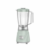 Blender de table électrique 350W, pot en plastique de 1,5L, faible bruit, pour smoothies, mixeur pour écraser les aliments, 2 lames en acier inoxydable