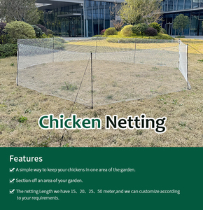 HPSFENCE Venta al por mayor CN001 Malla de HDPE para gallinas, 1.15x15/20/25/50M, Malla de valla para aves de corral con línea de sujeción para gallineros agrícolas - Product Image 6