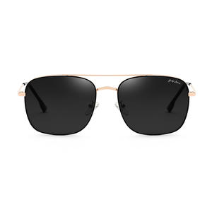 Lunettes de soleil pilote gris sable 1288 pour femme, verres TAC, protection UV400, monture métallique - Product Image 2