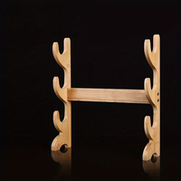 Support de présentation de couteaux et d'épées en bois sur pied, à 1/2/3/4 niveaux, pour le rangement