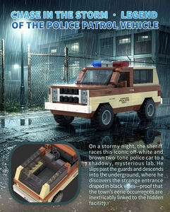 The Dark Guardian of the Public Security Station Building <b>Block</b> Car Assembling Super Running Children's Racing Model - Product Image 5
