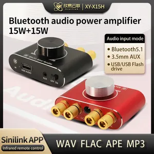 XY-X15H Stereo <b>Amplifier</b> Board, 15W Dual Channel Audio Amp Module Support 12V/24V Power Supply for <b>Speakers</b> - Product Image 2
