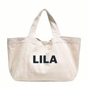 Best Selling Women's Large Canvas Custom Tote Bag Foldable Reusable Daily Use for Shopping Grocery Tote Bag with Custom Logo - Product Image 1