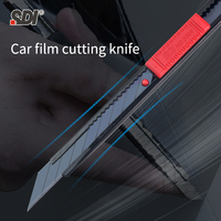 Cuchillo Profesional para Películas de Vinilo SDI, Cuchillo Multiusos de Acero Inoxidable con Hoja de 9 mm y Ángulo de 30 Grados 3008C