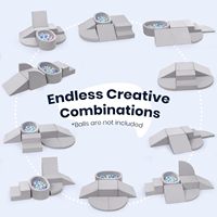 Jouets d'escalade pour tout-petits en mousse souple d'intérieur pour enfants avec fosse à balles en mousse à l'intérieur de l'ensemble de jeu souple rampant et coulissant