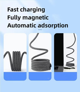 Câble en nylon USB-C à charge rapide magnétique à remontage automatique 3A 60W chargeur <span class=keywords><strong>plat</strong></span> anti-enchevêtrement de type C conducteur en cuivre pur pour <span class=keywords><strong>iPhone</strong></span> - Product Image 4