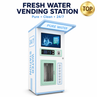 Distributeur d'eau à monnayeur 800G 1200G avec désinfection UV, refroidissement par compresseur, surveillance à distance et désinfection à l'ozone