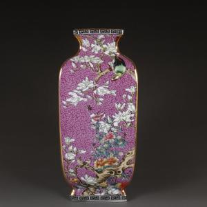 Cina porcellane per la casa vaso in smalto rosa <span class=keywords><strong>con</strong></span> pittura a <span class=keywords><strong>fiori</strong></span> e uccelli decorazioni per la casa <span class=keywords><strong>vasi</strong></span> in ceramica barattoli <span class=keywords><strong>di</strong></span> zenzero decorazioni per la cina - Product Image 2