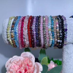 สร้อยข้อมือลูกปัดประดับเพชร4มม. วัสดุผสมสำหรับตกแต่งของขวัญแฟชั่น - Product Image 3