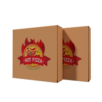 Caja de Pizza de Lujo Corrugada Personalizada con Logotipo, para Comida para Llevar, de Calidad Alimentaria, Venta al Por Mayor
