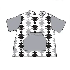 Kaus personalisasi Anak kaus lengan pendek bersaku Gambar serat Polo kualitas tinggi untuk remaja perempuan