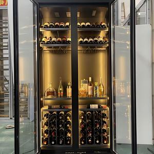 Cao cấp tùy chỉnh được xây dựng trong Tủ rượu thép không gỉ lạnh hiển thị cho rượu vang đỏ nhà liên tục Nhiệt độ làm mát - Product Image 3