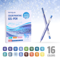 Stylos gel Cinnamoroll 16 couleurs, coffret surprise anime, mignons, kawaii, dessins animés japonais, stylos neutres pour enfants, cadeau, stylos à paillettes pour colorier