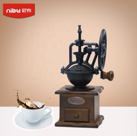 NIBU petit moulin à expresso manuel Portable, Machine à café en bois, moulin à café en bois Antique