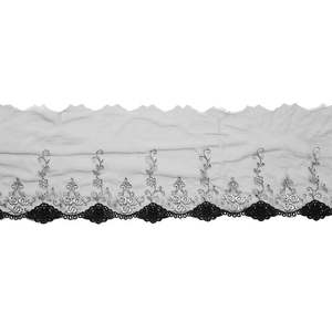 Encaje de <span class=keywords><strong>Tul</strong></span> Bordado de Lujo para Vestidos de Novia, Tela de Encaje <span class=keywords><strong>con</strong></span> Borde Lolita, Pañuelo para la Cabeza, Ropa, Vestidos, Manualidades - Product Image 6