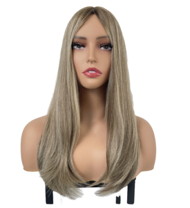 Envío listo pelucas Kosher tamaño de tapa grande platino recto seda superior pelo europeo encaje transparente crudo para <span class=keywords><strong>la</strong></span> <span class=keywords><strong>comunidad</strong></span> judía - Product Image 1