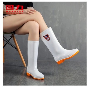 Botas de Lluvia de Caña Alta para Mujer Warrior, Blancas, de PVC, para Uso en Fábricas de Alimentos, Antideslizantes y Resistentes al Aceite - Product Image 1