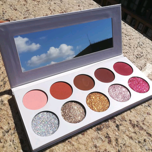 High Quality Vegan Glitter Eyeshadow Palette 10 Colors Customizable Logo Cruelty-Free Private Label Makeup <strong>Eyes</strong> - Product Image 2