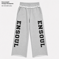 Pantalon de survêtement épais imprimé sur mesure OEM/ODM, style décontracté, 100 % coton French Terry, pour homme, taille haute, coupe droite, tendance