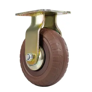 Bánh xe xoay hạng nặng với phanh cố định bánh xe Rắn cao su 6/8/10 inch 250kg chịu tải chống trượt