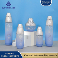 Flacon cosmétique en verre : tonique 120 ml, lait d'essence 100 ml, fond de teint, essence 50 ml 30 ml, crème pour le visage 50 g