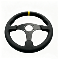 Volant de simulation de course en suède, 330 mm plat en aluminium 6061, PCD 6*70 mm compatible avec moyeu à dégagement rapide pour application de drift