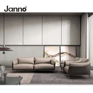 Canapé de luxe en cuir moderne et simple, ensemble 1 + 2 + 3 canapés, meubles de bureau, nouveauté