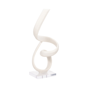Scultura curva in resina di grandi dimensioni per l'arredamento di casa, ufficio, ingresso, tavolino da caffè, camera da letto. - Product Image 2