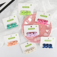 Mini pinces à cheveux en plastique colorées et mignonnes pour filles, accessoires pour cheveux en gros