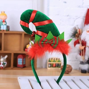 Diadema Creativa con Gorro de Duende Navideño Adornada con Plumas Rojas Vibrantes, un Accesorio para el Cabello Imprescindible para Fiestas y Festivales - Product Image 5