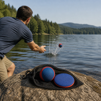   Balle rebondissante en TPR 5cm 56g, balle aquatique avec housse extensible pour enfants, logo personnalisé, OEM, vente en gros