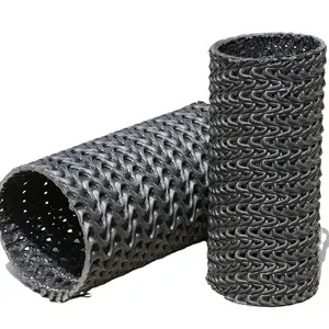 Hard Permeable Pipe 4M/6M Black Rigid Hard Permeable Pipe Hdpe Water Permeable Curved Mesh Pipe For Road Construction
