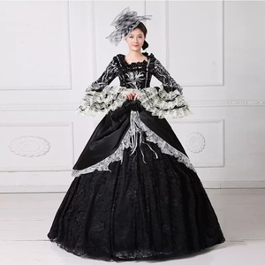 knee length dresses for ladies Sakkas Niam Women's Maxi Capelet Long Dress Celtic Medieval Renaissance Adjustable X-Large-XX-Large Plus / Navy