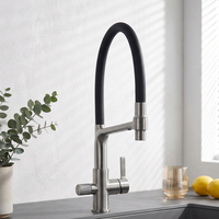 Robinet purificateur d'eau de cuisine en acier inoxydable avec filtre, mitigeur chaud et froid