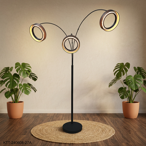LED 100-240V Indoor Metal 1920~2250MM IP20 Lumetal AC Power High Brightness <b>Light</b> Yellow Cylindrical Floor Fishing Lamp Hotel - Product Image 3