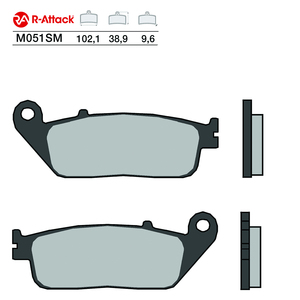 ผ้าเบรกมอเตอร์ไซค์ R-Attack M051SM ด้านหน้า ผลิตจากทองแดงเผาผง ได้รับการรับรองมาตรฐาน R90 - Product Image 1