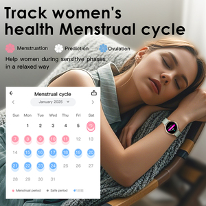 Mode IP68 étanche femme SmartWatch AM12 200mAh batterie or Rose femmes surveillance <span class=keywords><strong>de</strong></span> la santé BT appel femmes Smartwatch - Product Image 3