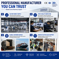 Machine de fabrication de boîtes en carton ondulé compacte YSF-C pour petites usines, semi-automatique, avec alimentation par chaîne, imprimante flexo et rainureuse