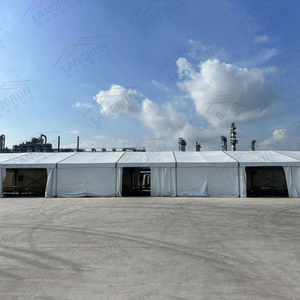 Tente de réception blanche 10x20 avec parois vitrées pour mariages et grands événements, utilisable comme entrepôt temporaire, <span class=keywords><strong>atelier</strong></span> ou tente de stockage - Product Image 1
