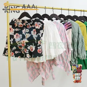 Çin tedarikçisi yaz yeni moda kahverengi zarif ofis mini etekler kullanılan giysiler japonya bea balya