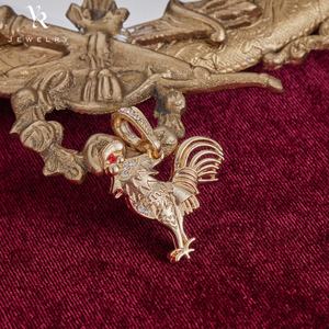 FP1033 Изящные индейские ювелирные изделия Kundan цепь De Oro 18K член Хип-Хоп Кулон Петух ожерелье для женщин мужчин - Product Image 5